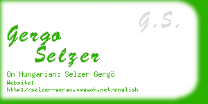 gergo selzer business card